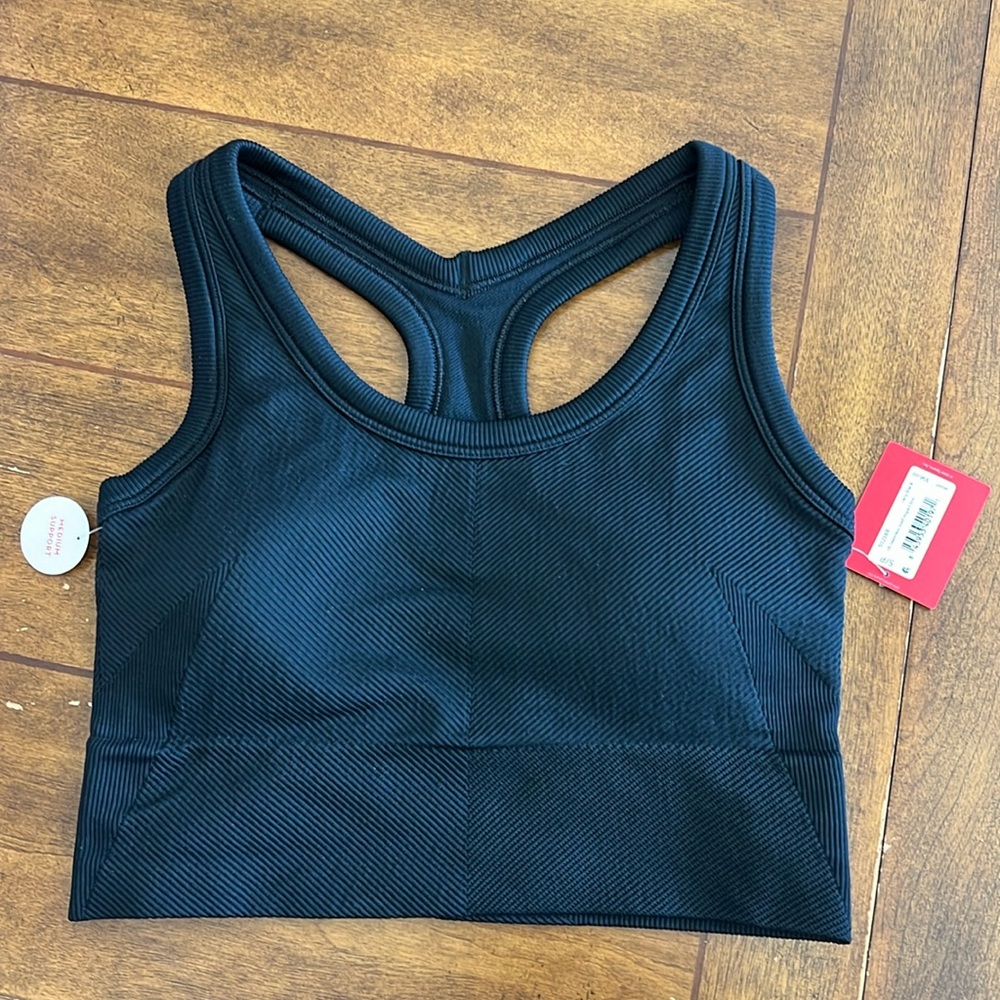 Spanx rib seamless med impact bra small NWT